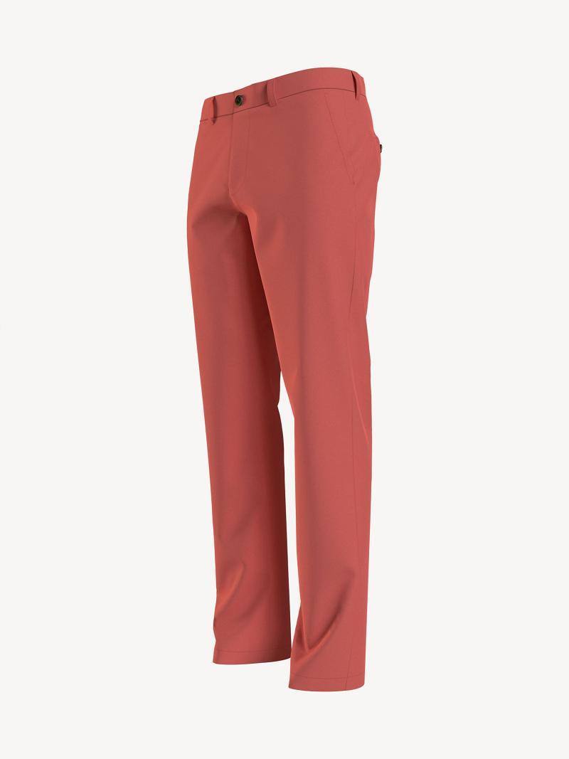 Férfi Tommy Hilfiger Custom fit essential comfort stretch chino Nadrág Fekete | HU 1102EBC